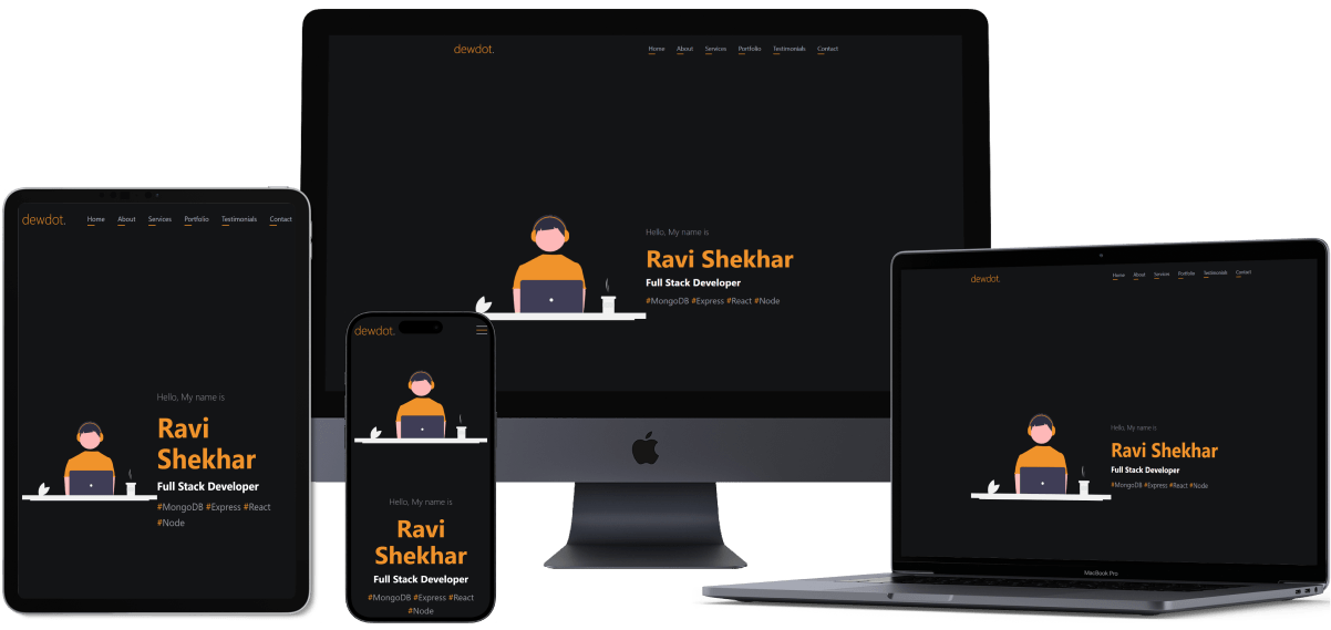React Dark Portfolio Template